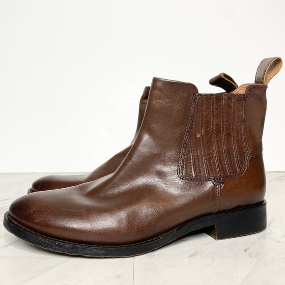 Franco Sarto Linc Brown Leather Chelsea Bootie 9M - Picture 1 of 15